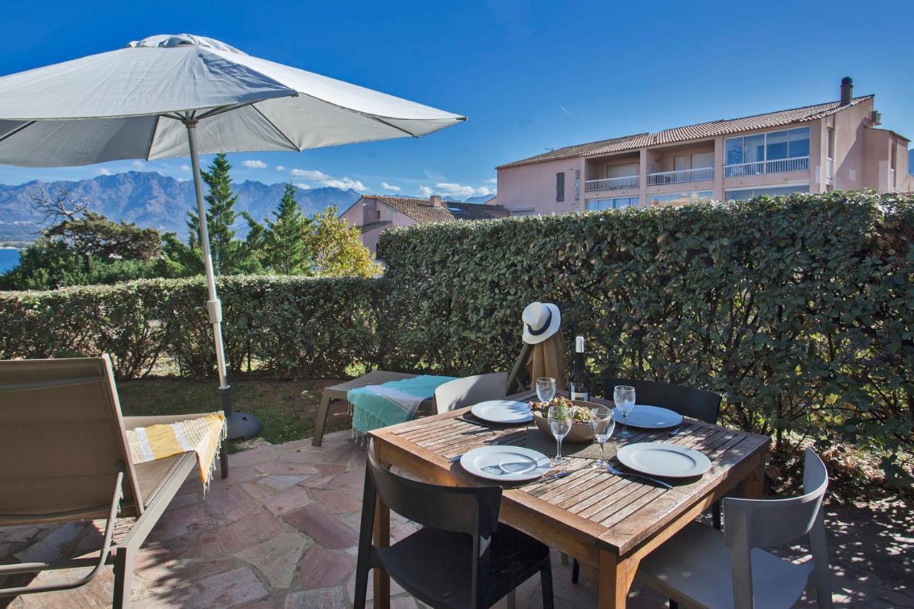 Mare Appart Avec Jardin Et Bbq Vue Mer Et Montagne Plage Et Port A 2 Pas Calvi  Exteriör bild